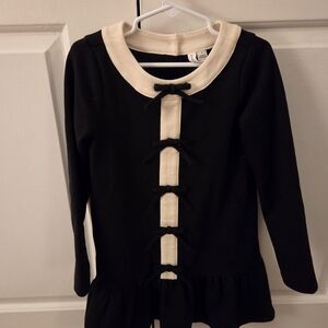 Janie and Jack Black and White Bow Dress